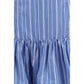 Blue Cotton Mini Skirt