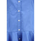 Blue Cotton Casual Dress