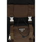 Brown Recycled Polyamide Backpack