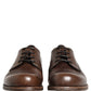 Brown Leather Derby Dress Men Formal Shoes