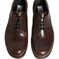 Brown Leather Derby Dress Men Formal Shoes