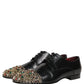 Black Crystals Embellished Men Derby Shoes