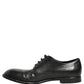 Black Leather Derby Dress Men Formal Shoes