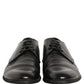 Black Leather Men Derby Dress Formal Shoes
