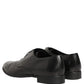 Black Leather Men Derby Dress Formal Shoes
