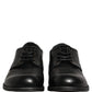 Black Leather Men Derby Dress Formal Shoes
