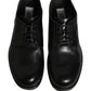 Black Leather Men Derby Dress Formal Shoes