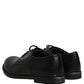 Black Leather Men Derby Dress Formal Shoes