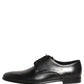 Black Leather Men Derby Dress Formal Shoes