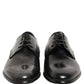 Black Leather Men Derby Dress Formal Shoes