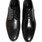 Black Leather Men Derby Dress Formal Shoes