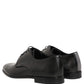 Black Leather Men Derby Dress Formal Shoes