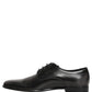 Black Leather Men Derby Dress Formal Shoes