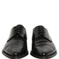 Black Leather Men Derby Dress Formal Shoes
