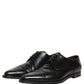 Black Leather Men Derby Dress Formal Shoes