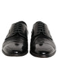 Black Leather Men Derby Dress Formal Shoes