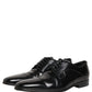 Black Leather Men Derby Dress Formal Shoes