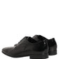 Black Leather Men Derby Dress Formal Shoes