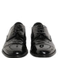 Black Leather Men Derby Dress Formal Shoes