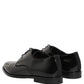 Black Leather Men Derby Dress Formal Shoes