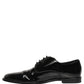 Black Leather Men Derby Dress Formal Shoes