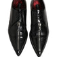 Black Leather Men Derby Dress Formal Shoes