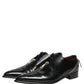 Black Leather Men Derby Dress Formal Shoes