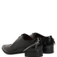 Black Leather Men Derby Dress Formal Shoes