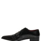 Black Leather Men Derby Dress Formal Shoes