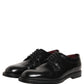 Black Leather Derby Dress Men Formal Shoes
