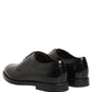 Black Leather Derby Dress Men Formal Shoes