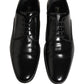 Black Leather Men Derby Dress Formal Shoes