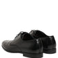 Black Leather Men Derby Dress Formal Shoes