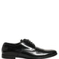 Black Leather Men Derby Dress Formal Shoes