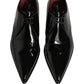Black Leather Men Derby Dress Formal Shoes