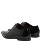 Black Leather Men Derby Dress Formal Shoes