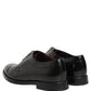 Black Leather Derby Dress Men Formal Shoes