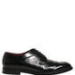 Black Leather Derby Dress Men Formal Shoes