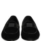 Black Velvet Loafers Formal Men Dress Shoes