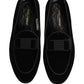 Black Velvet Loafers Formal Men Dress Shoes