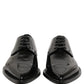 Black Leather Men Derby Dress Formal Shoes