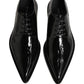 Black Leather Men Derby Dress Formal Shoes