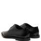 Black Leather Men Derby Dress Formal Shoes