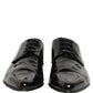 Black Leather Derby Dress Men Formal Shoes