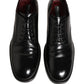 Black Leather Derby Dress Men Formal Shoes