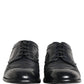 Blue Leather Derby Wingtip Formal Shoes