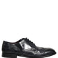 Blue Leather Derby Wingtip Formal Shoes