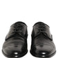 Black Leather Men Derby Dress Formal Shoes