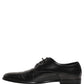 Black Leather Men Derby Dress Formal Shoes