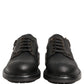 Dress Black Leather Lace Up Derby Men Shoes